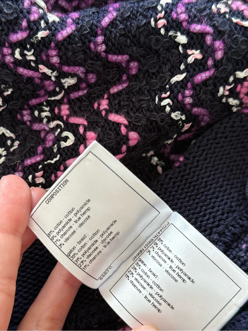 Chanel tweed fringe pants 38